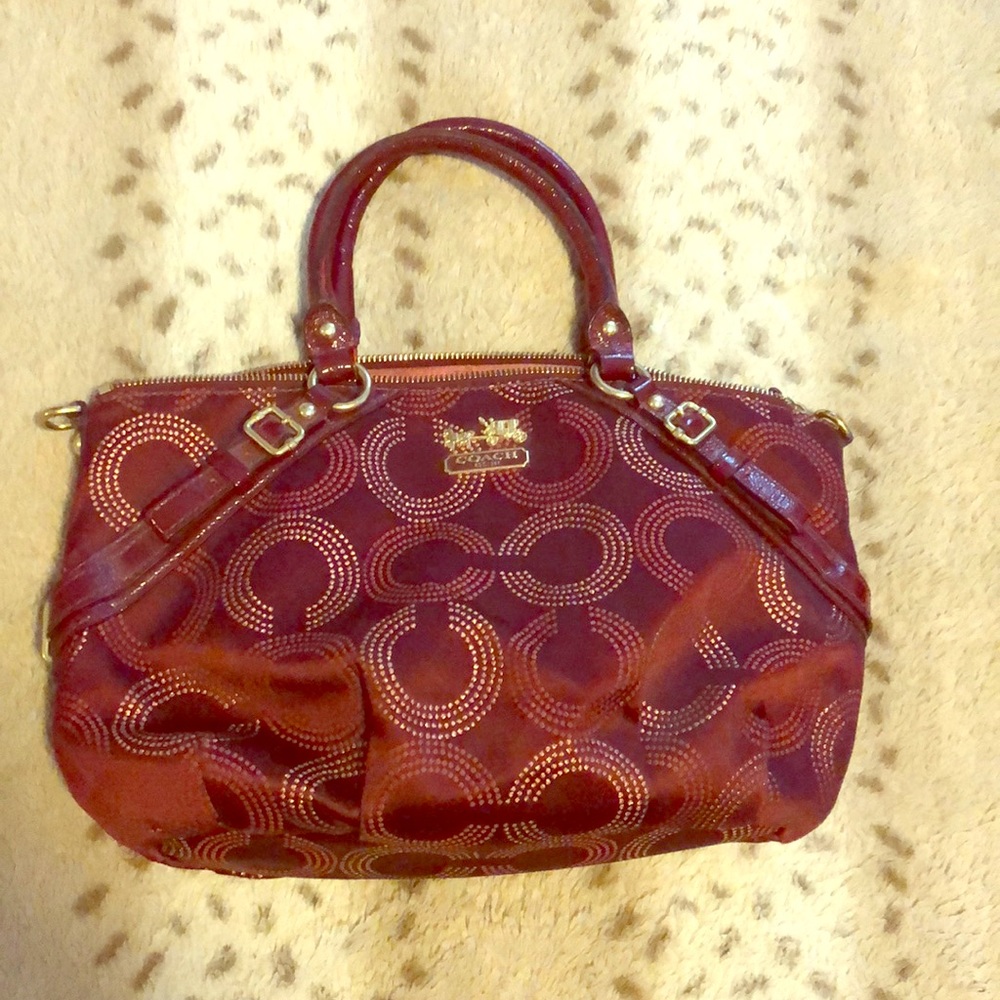 COACH maroon purse